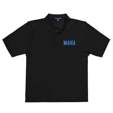 Men's Premium Polo (Blue Logo)